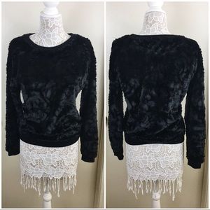 LAST DAY TO PURCHASE! Black Fuzzy Sweater Size M